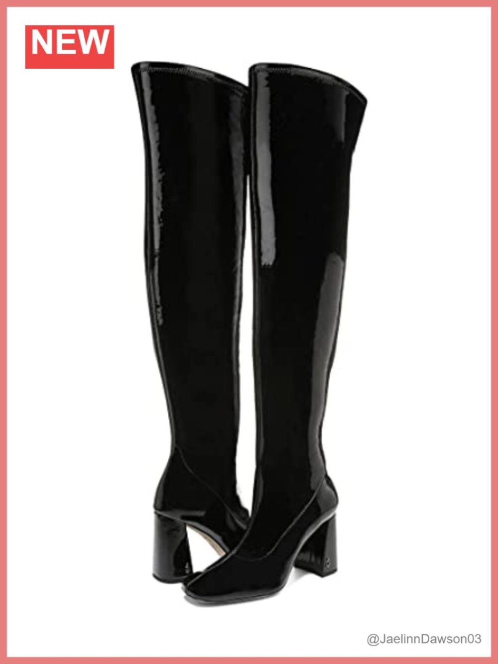 Sam Edelman Cosette Over The Knee Block Heel Zip Boot Square Toe